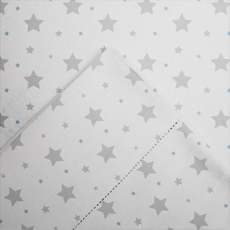 Pointehaven 180 GSM Velvet Feel Luxury 100% Cotton Printed Flannel Sheet Set, Full, Stars - Warm & Cozy - Pre-Shrunk -Deep Pockets - Elastic All Around-Comfy Double Brushed - - Image 4